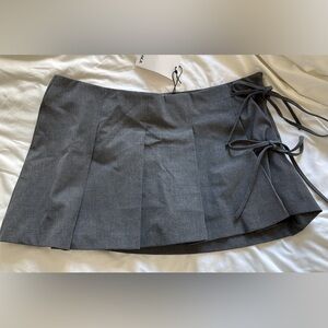 Bershka Dark Gray Asymmetrical Skort